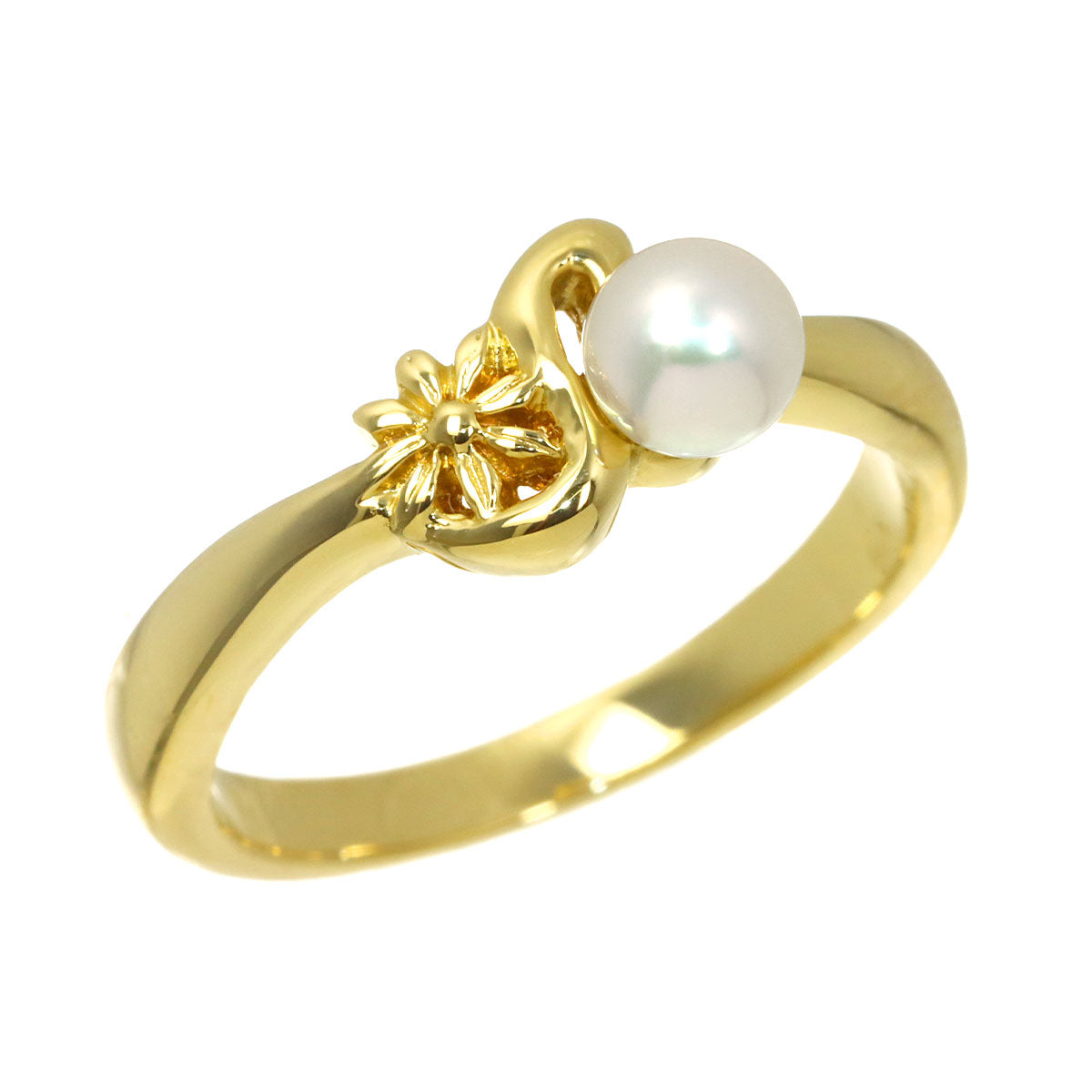Baby Pearl 4.7mm Ring 18K YG 750 Size6(US)