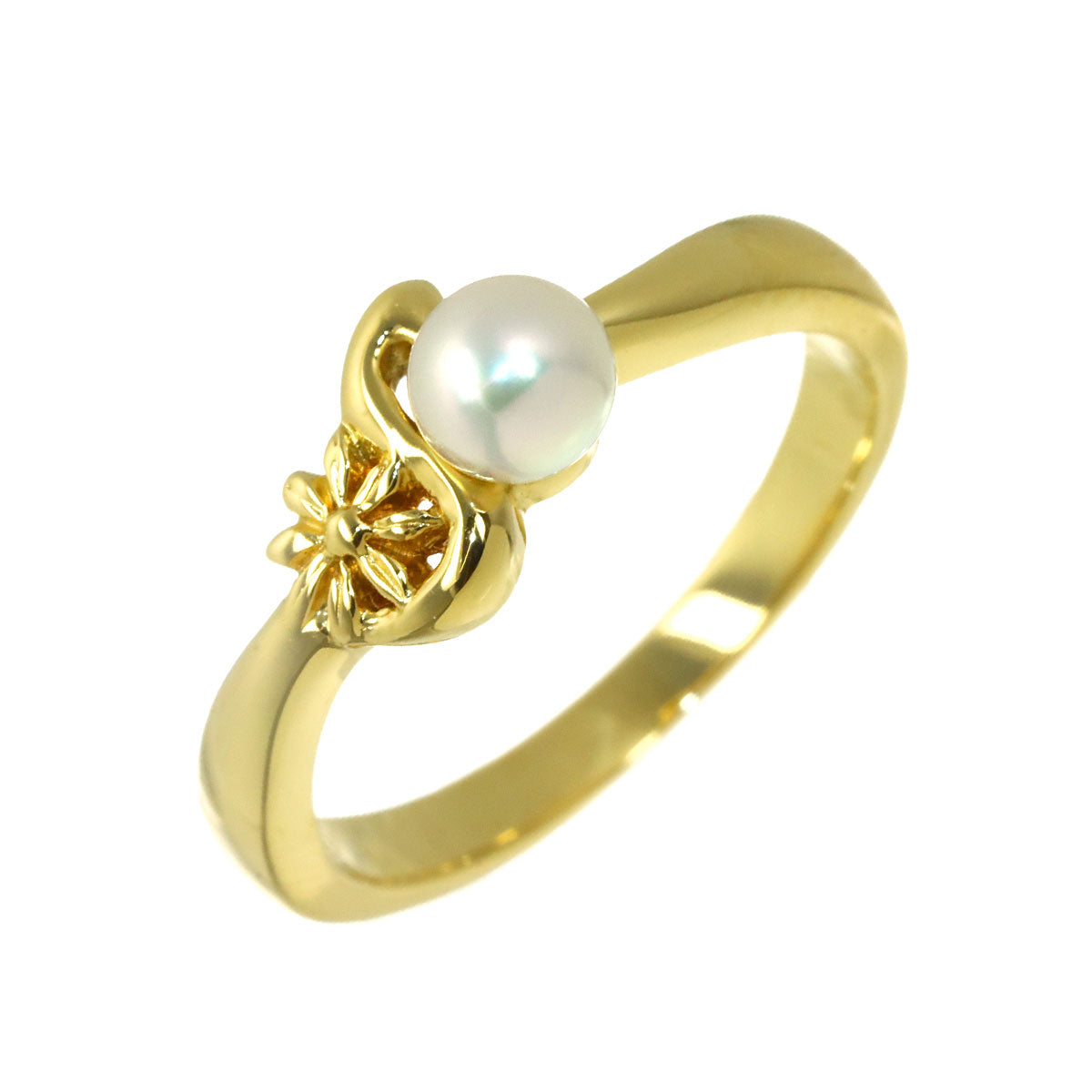 Baby Pearl 4.7mm Ring 18K YG 750 Size6(US)