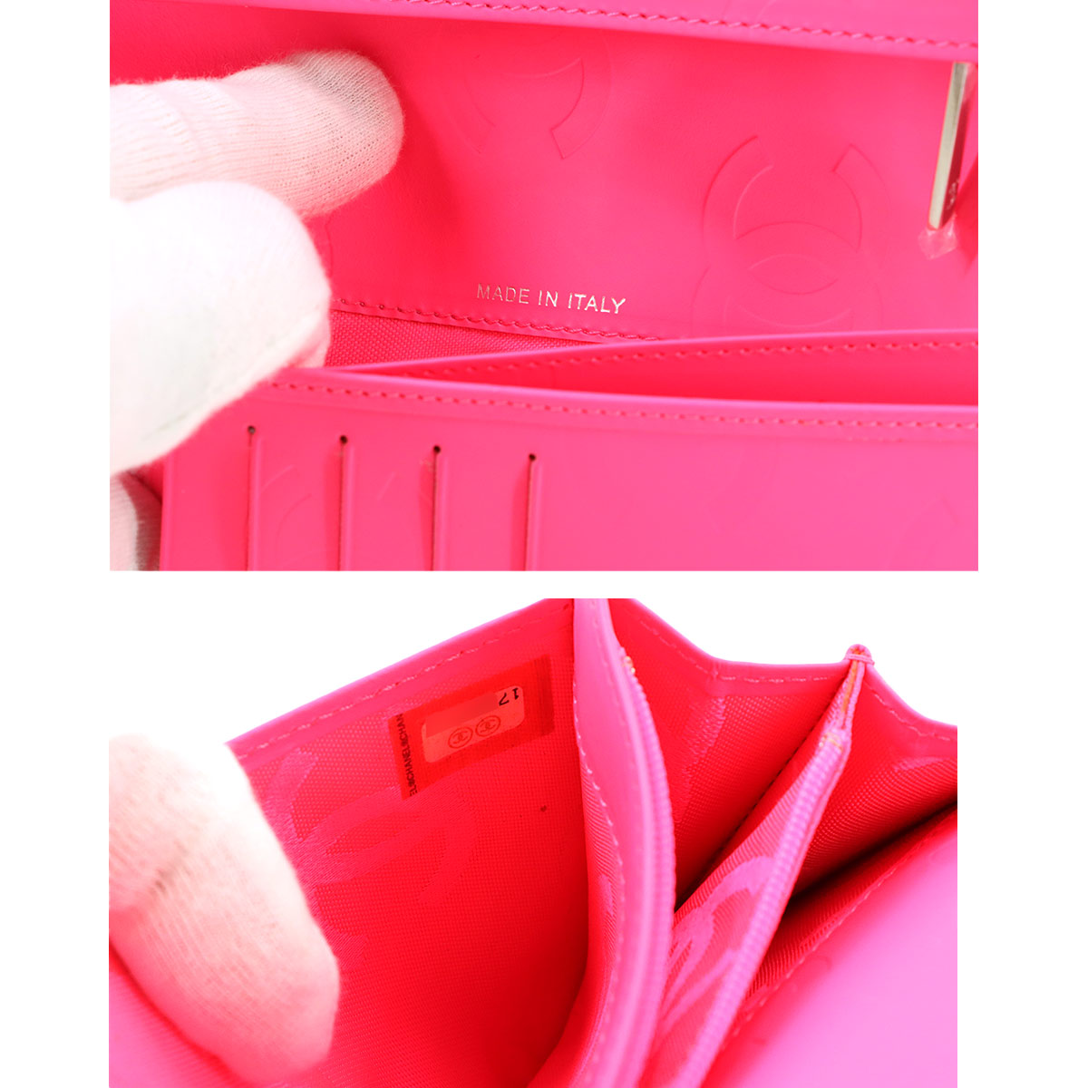Cambon Line Long Wallet Leather Enamel Black A26717