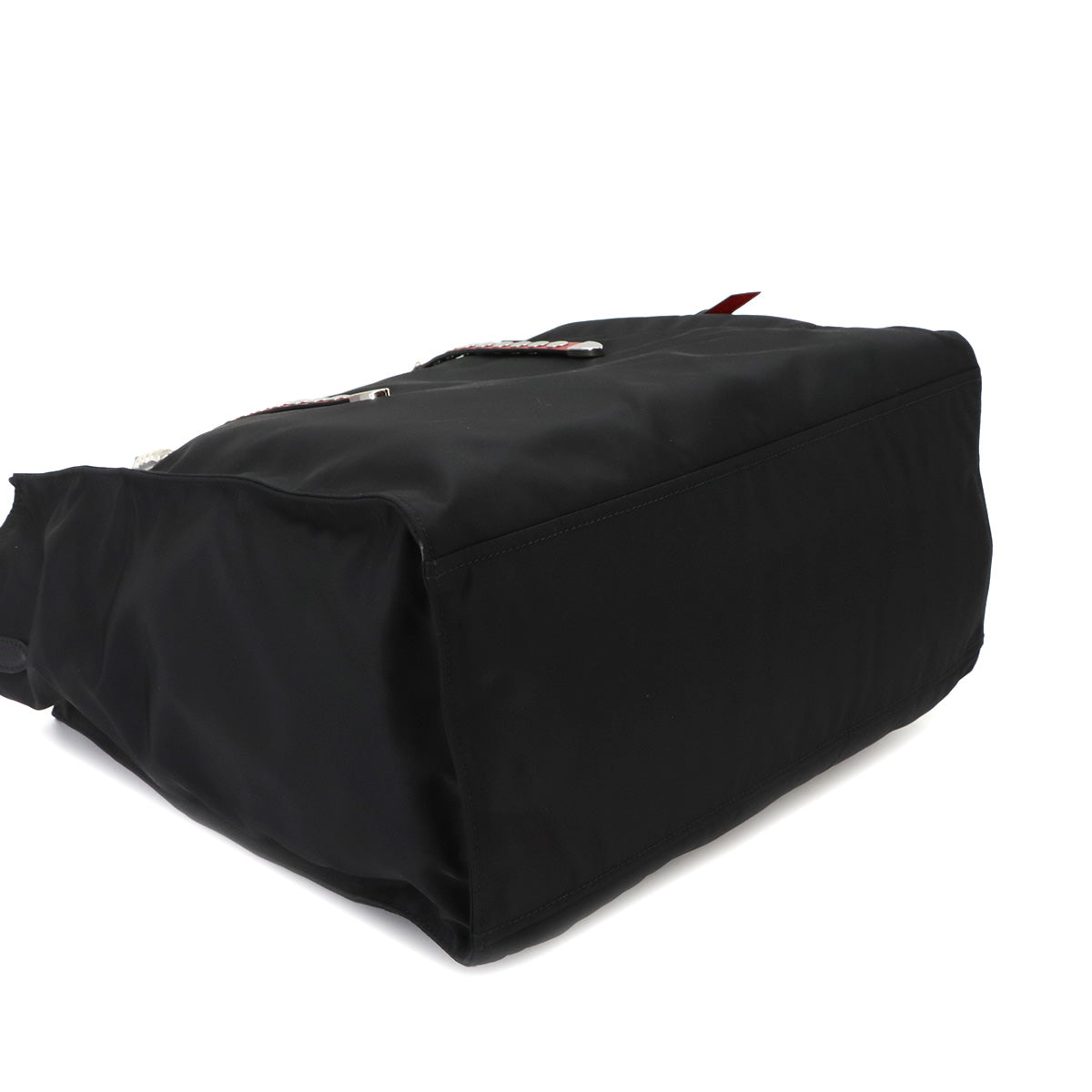 2way Tote Shoulder Bag Nylon Leather Black 1BG260