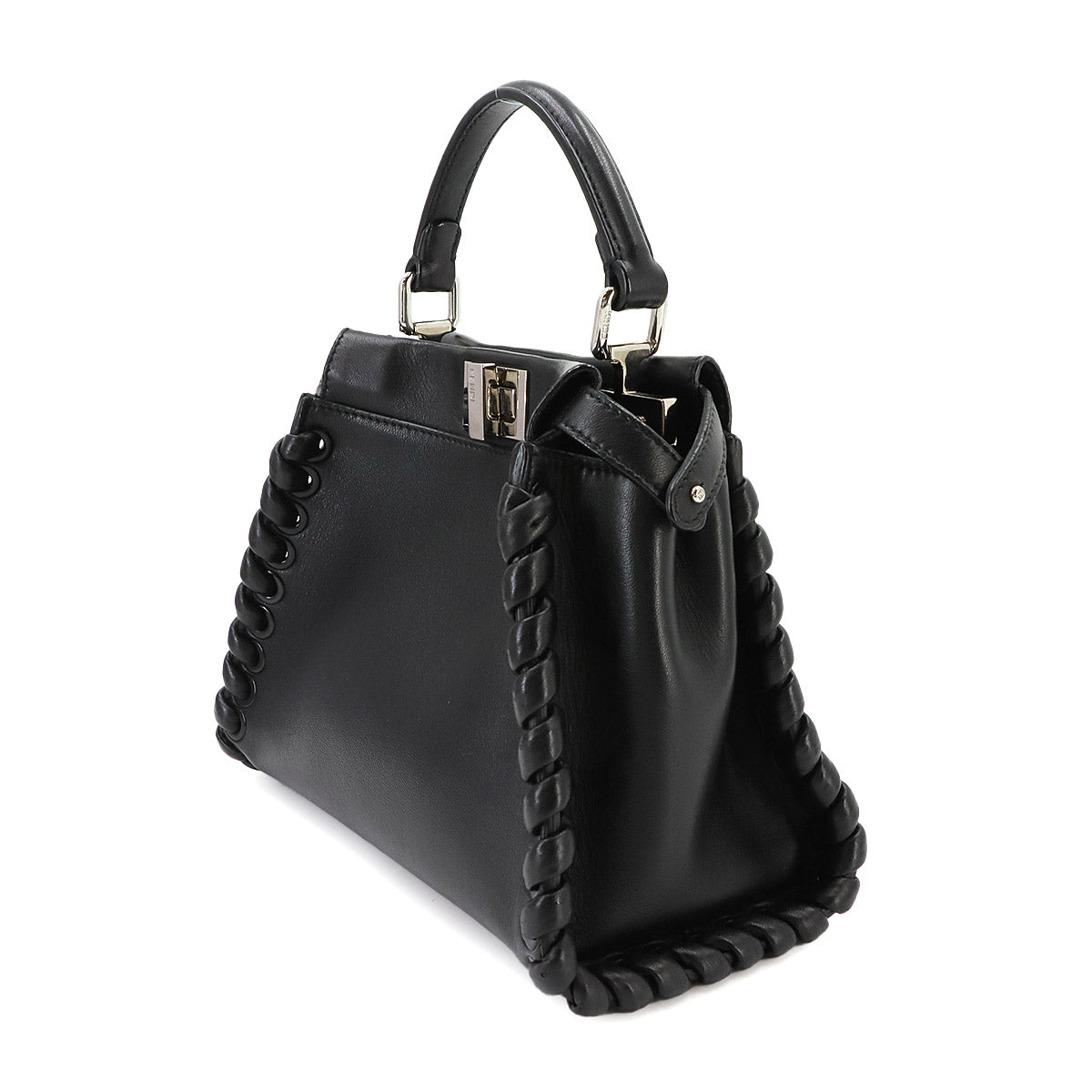 Mini Peekaboo Hand Shoulder Bag Leather Black 8BN244 Purse