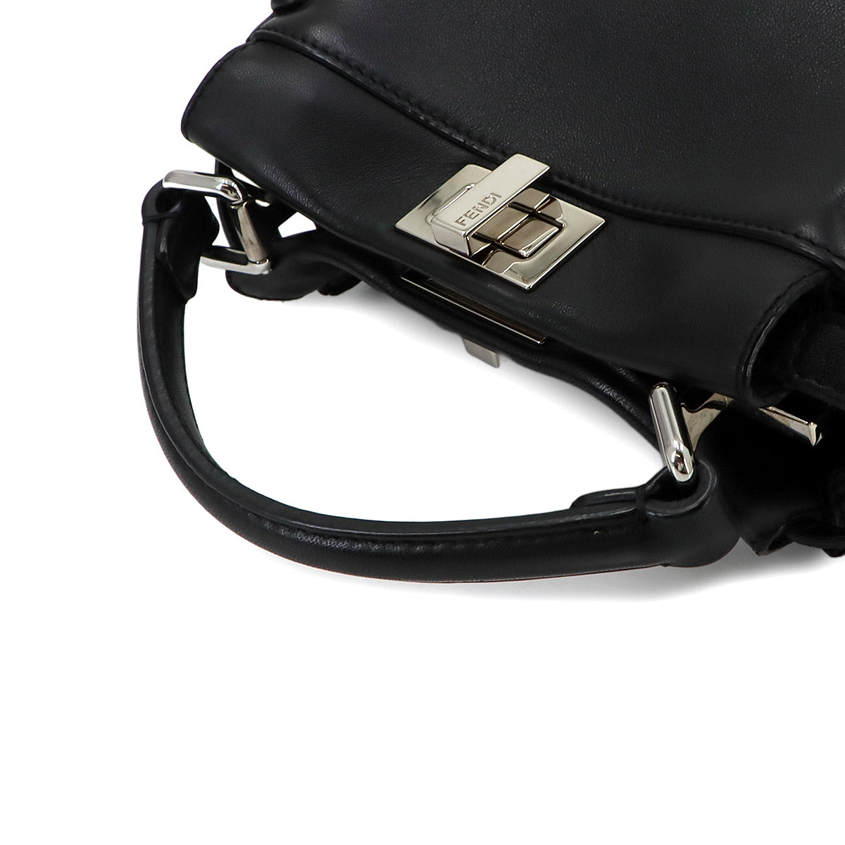 Mini Peekaboo Hand Shoulder Bag Leather Black 8BN244 Purse