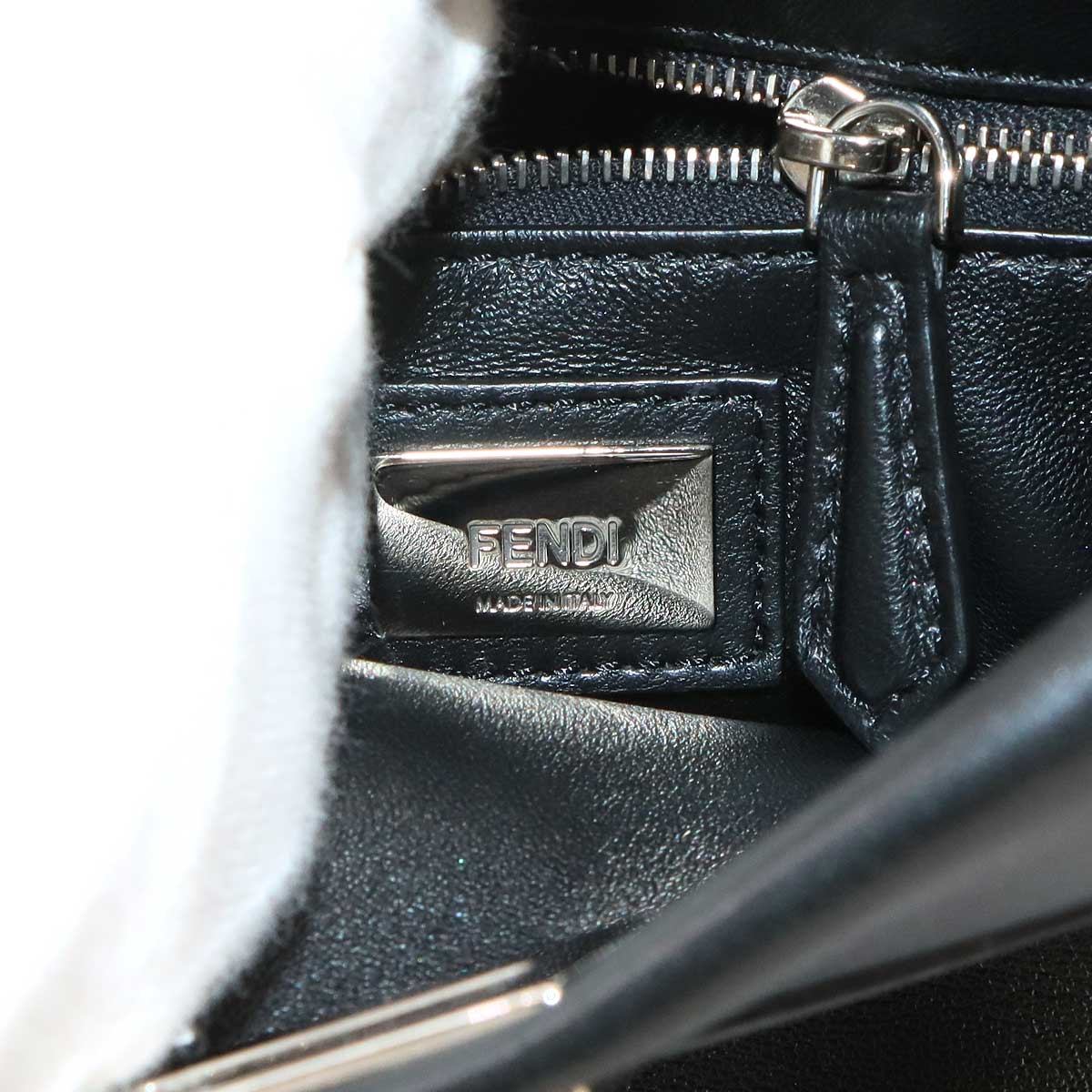 Mini Peekaboo Hand Shoulder Bag Leather Black 8BN244 Purse