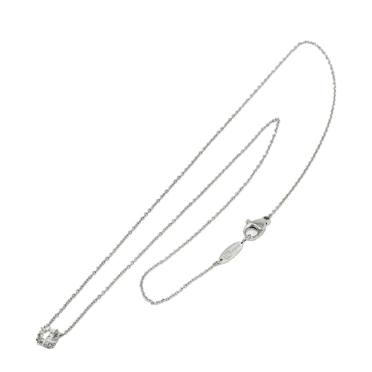 Solitaire Diamond 0.70ct E/VVS1/3EX Necklace Pt