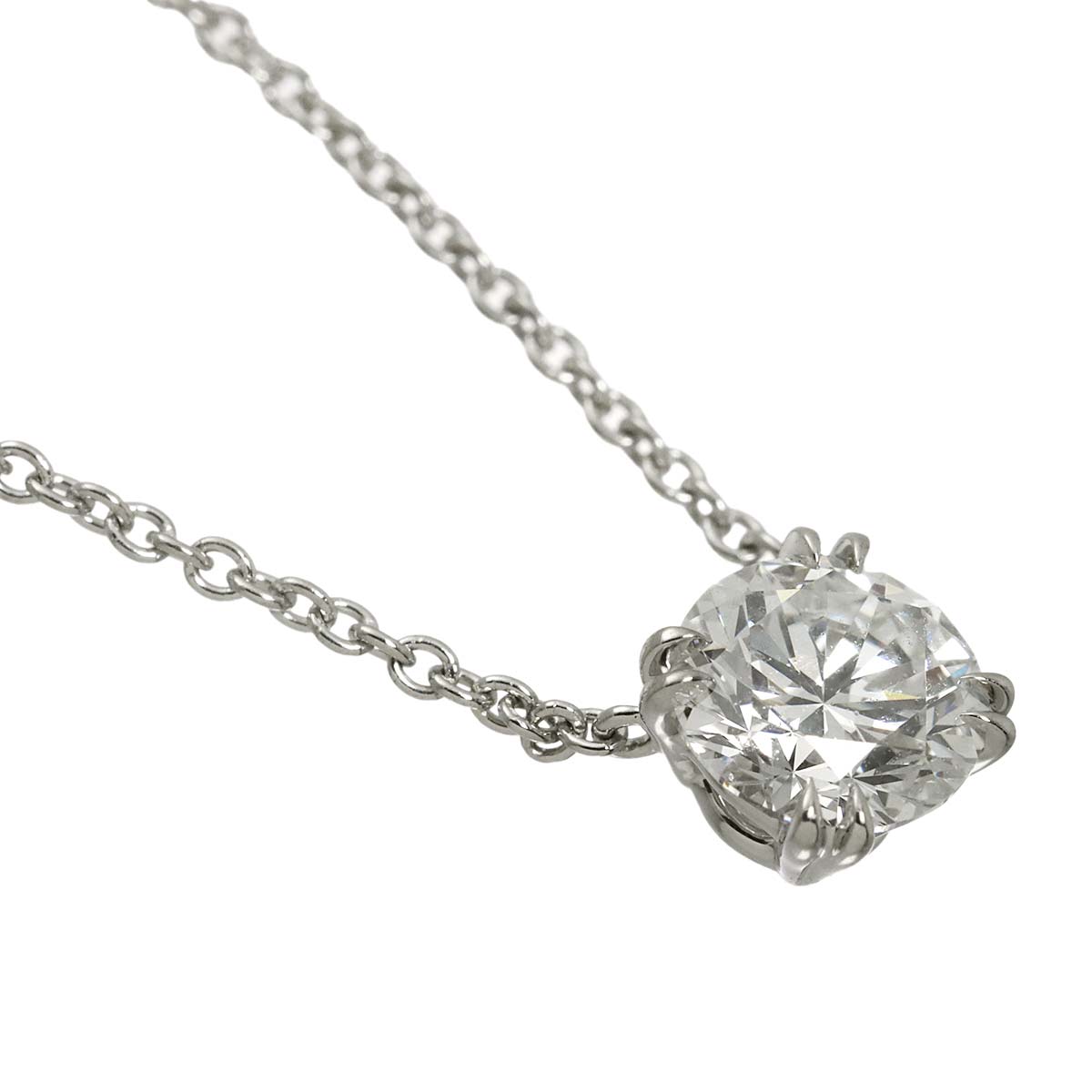 Solitaire Diamond 0.70ct E/VVS1/3EX Necklace Pt