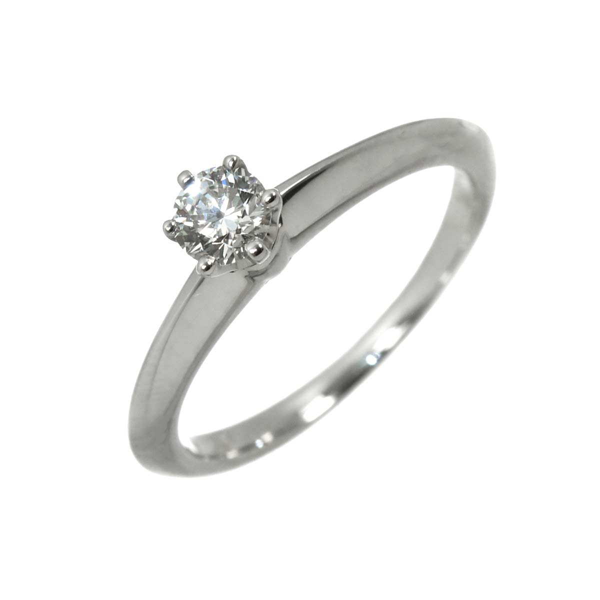 Diamond 0.21ct I/VS1/3EX Ring Pt Platinum Size4(US)