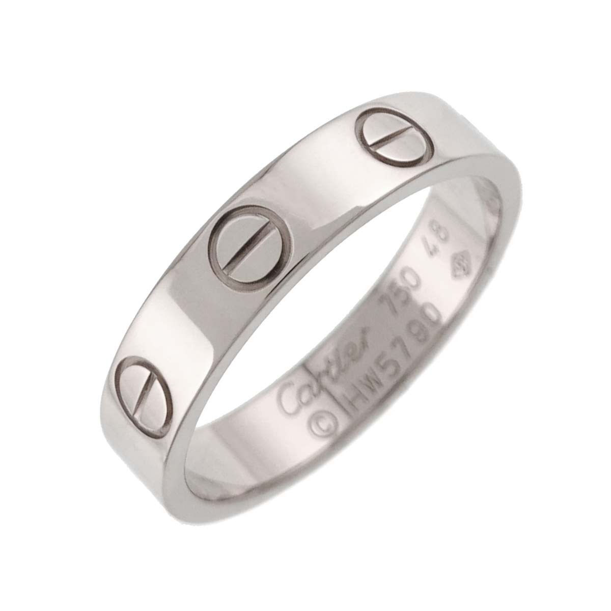 Mini Love Ring 18K White Gold 750 size48 4.5(US)