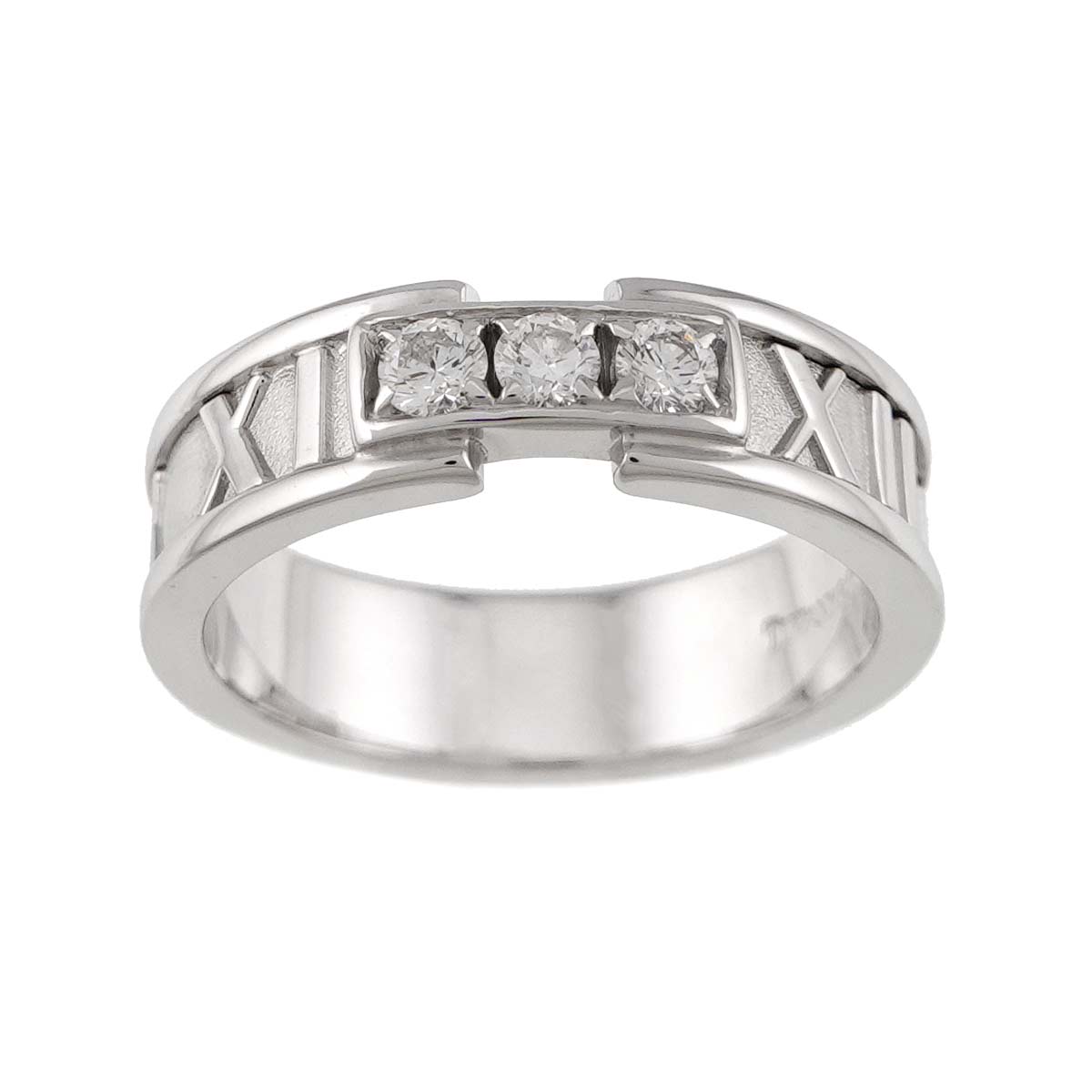 Atlas Diamond Ring 18K White Gold 750 size6-6.25(US)