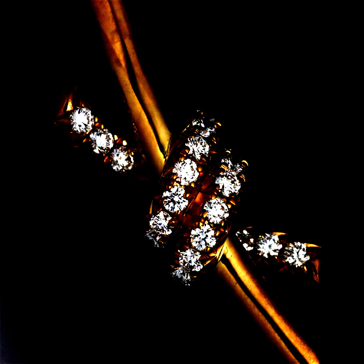 Knot Diamond Necklace 18K Pink Gold 750