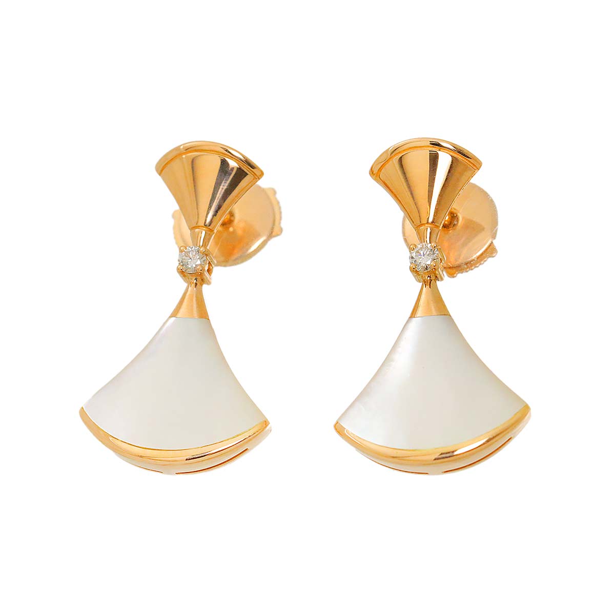 DIVA DREAM MOP Diamond Earrings Pierced 18K PG