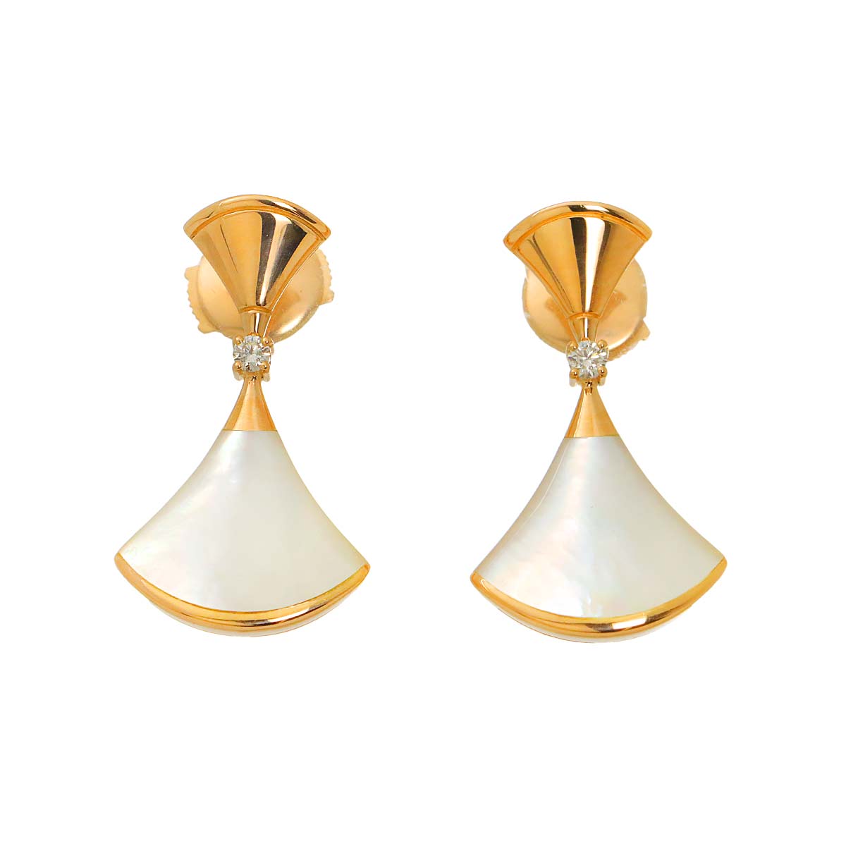 DIVA DREAM MOP Diamond Earrings Pierced 18K PG