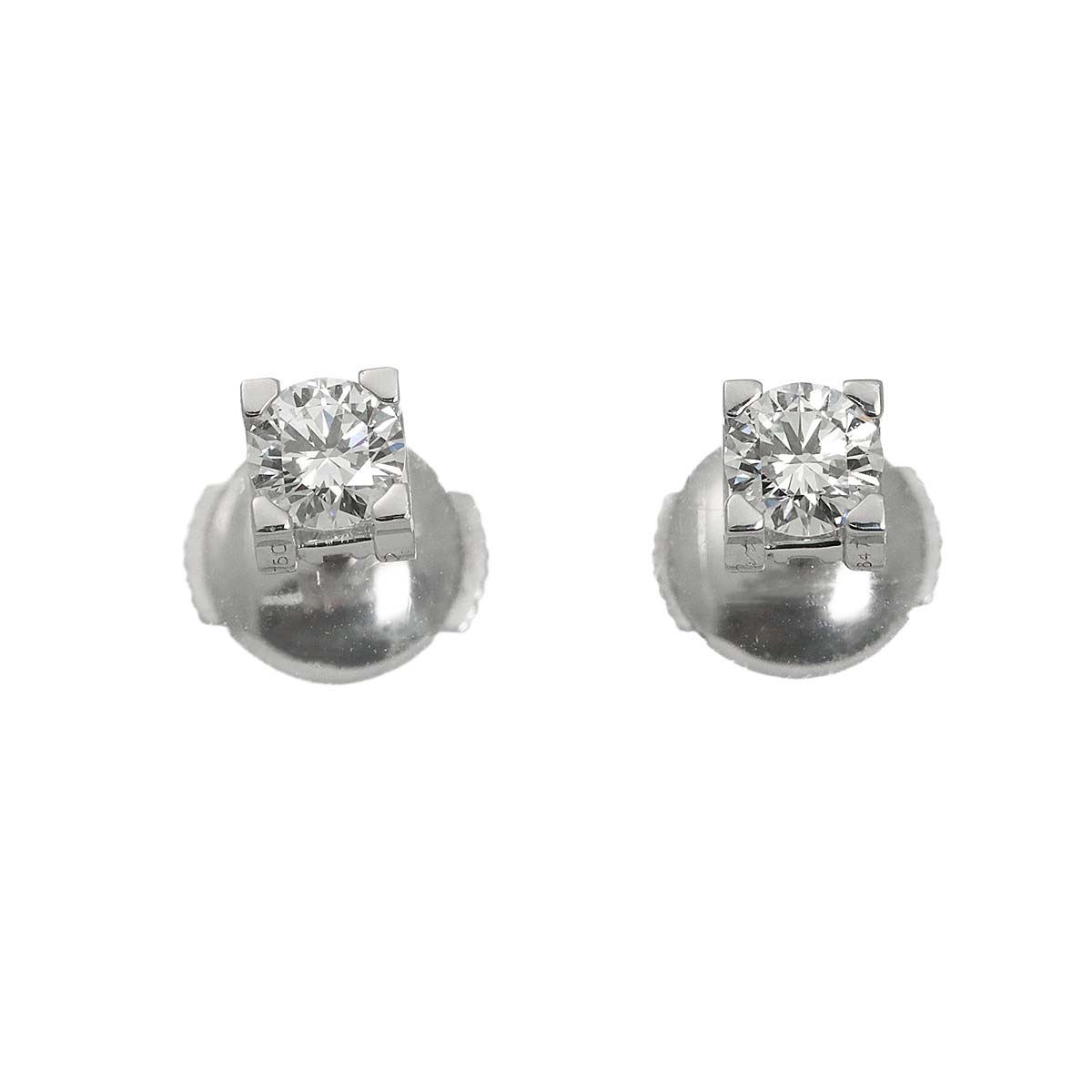 1895 Diamond 0.23/0.23ct E/VVS2/EX Earrings Pierced 18K WG