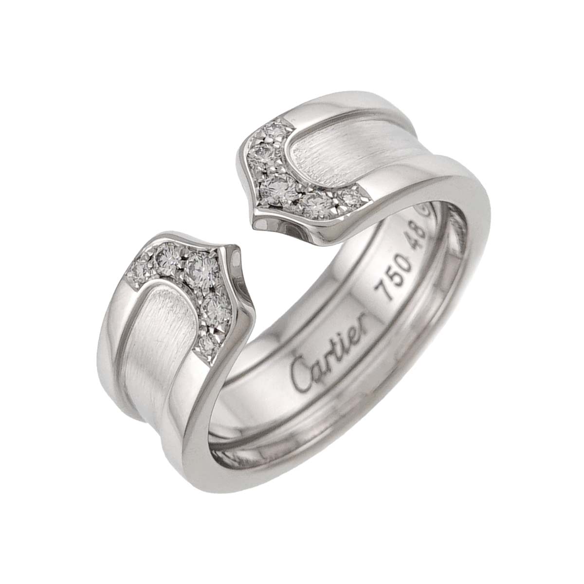 C2 Diamond SM Ring 18K WG 750 Size48 4-4.5(US)