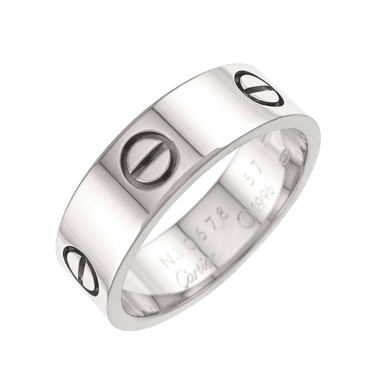 Love Ring 18K White Gold 750 size57 7.5(US)