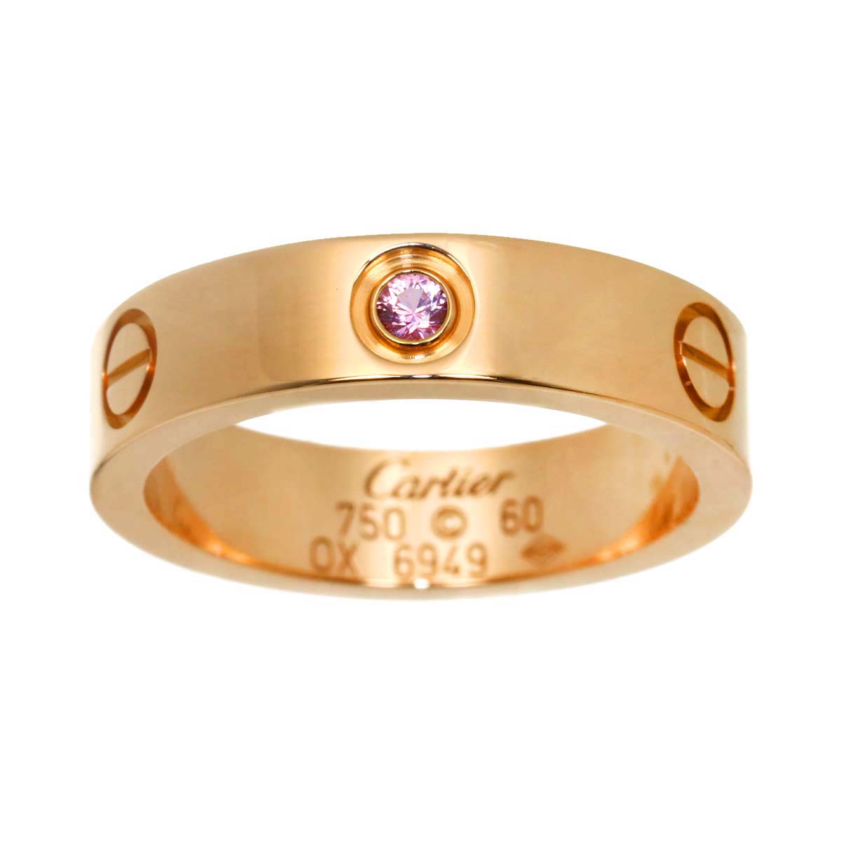Love Ring Sapphire 18K PG 750 size60 8.75(US)