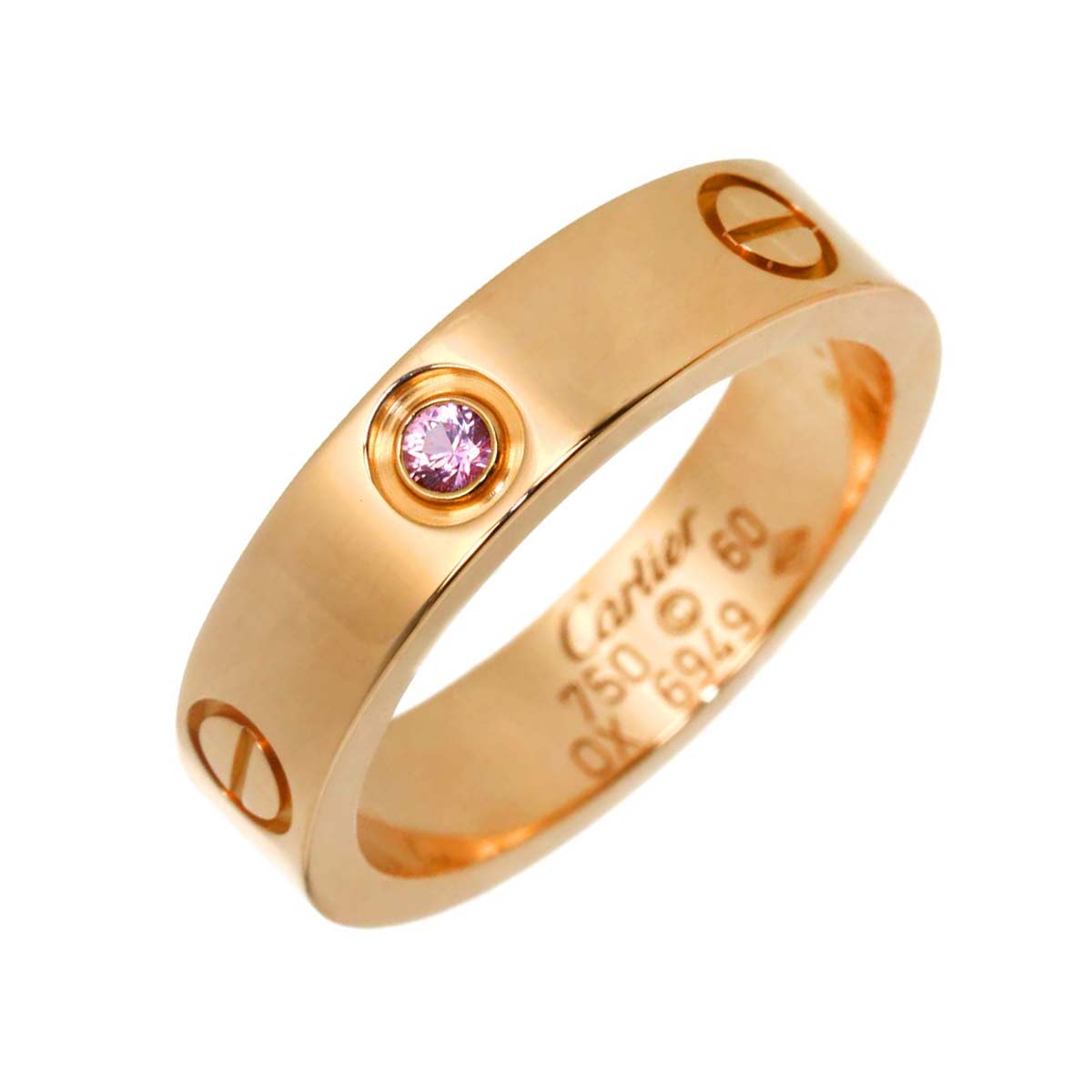 Love Ring Sapphire 18K PG 750 size60 8.75(US)