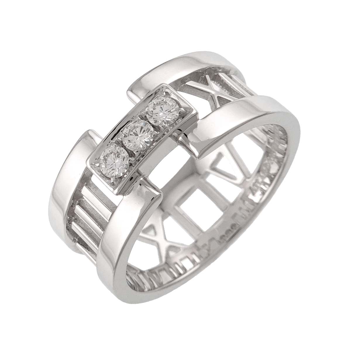 Atlas Diamond Ring 18K White Gold 750 size7.25(US)
