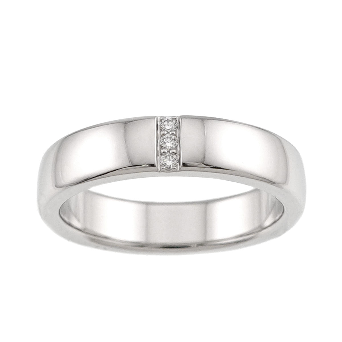 Three stone Diamond Ring Pt Platinum size5-5.25(US)