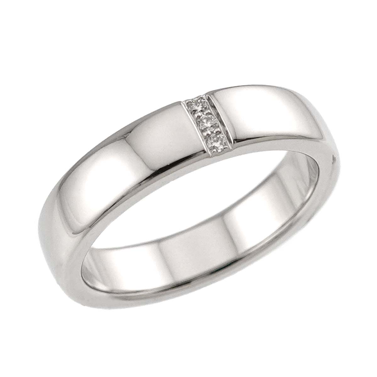 Three stone Diamond Ring Pt Platinum size5-5.25(US)