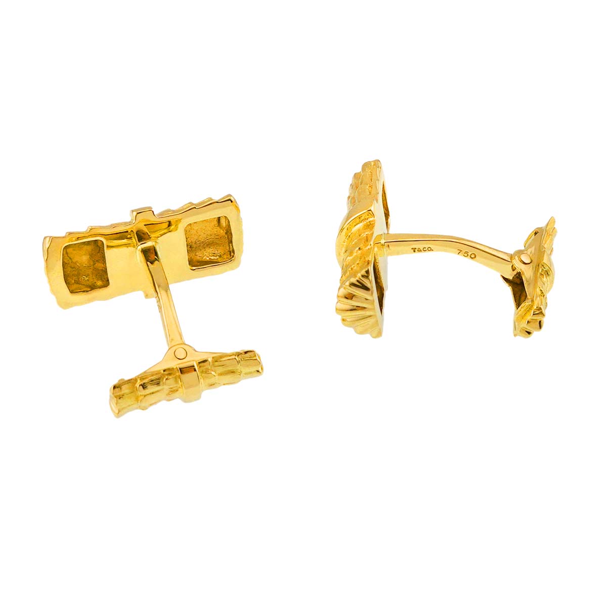 Cuff links 18K Yellow Gold 750