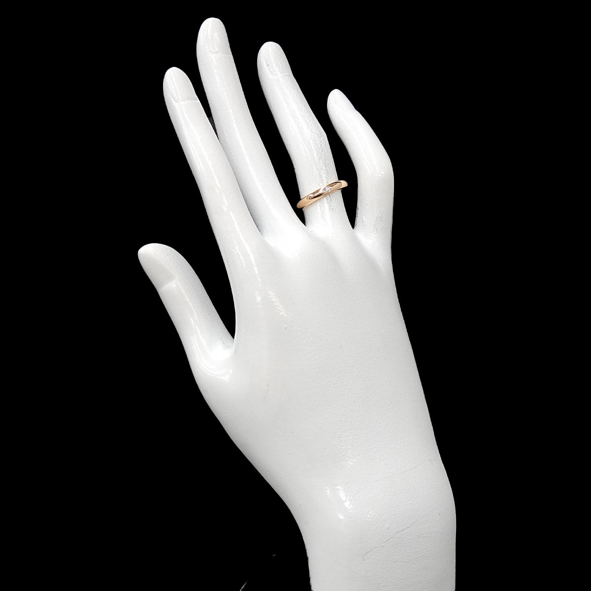 Stacking Diamond 1P Ring 18K Pink Gold 750 Size4.75-5(US)