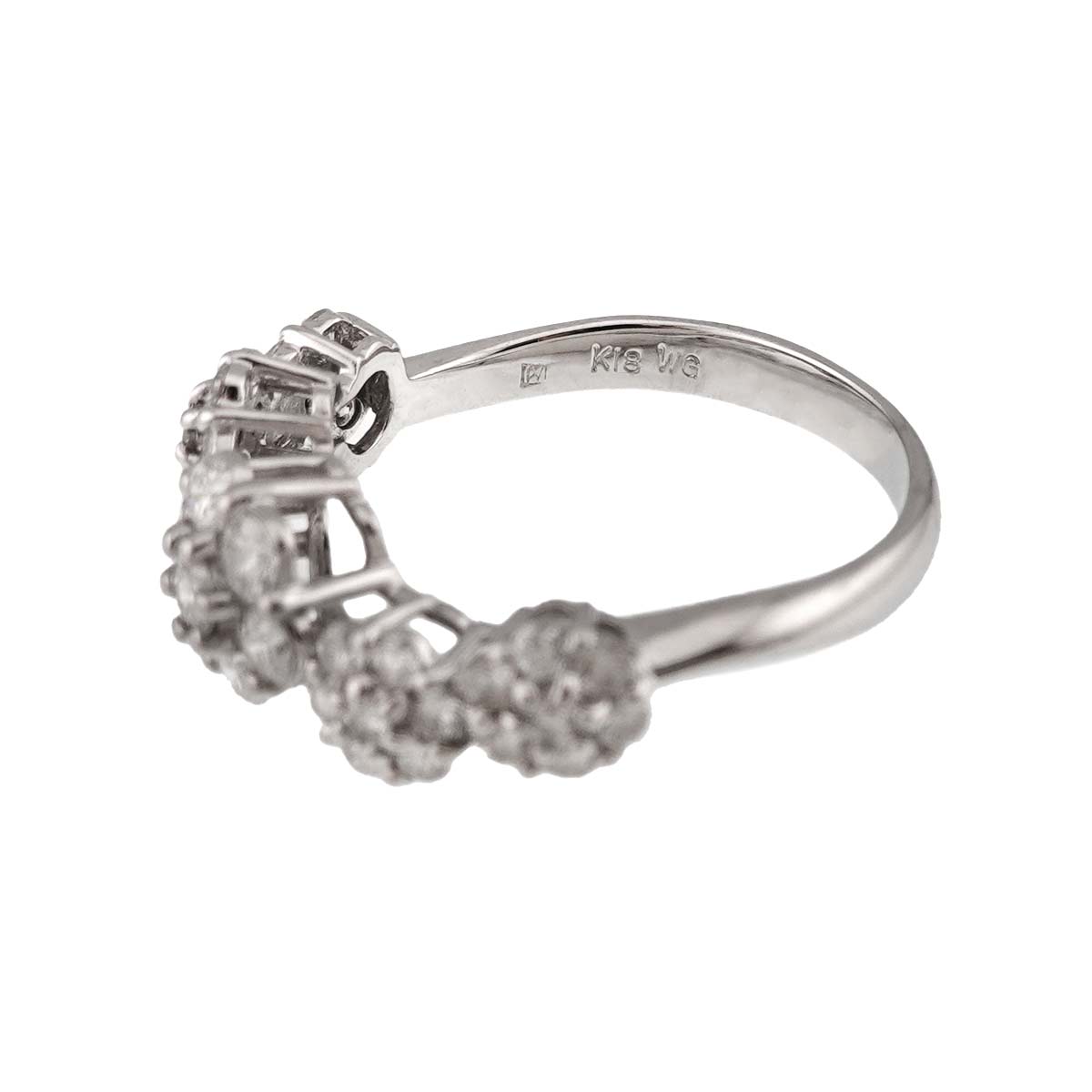 Diamond 0.80ct Ring 18K WG 750 Size5-5.25(US)