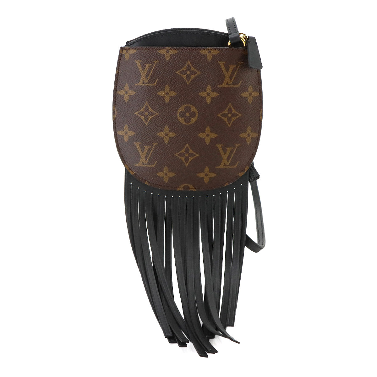 Monogram Fringed Mini Noe Shoulder Bag Brown M67802