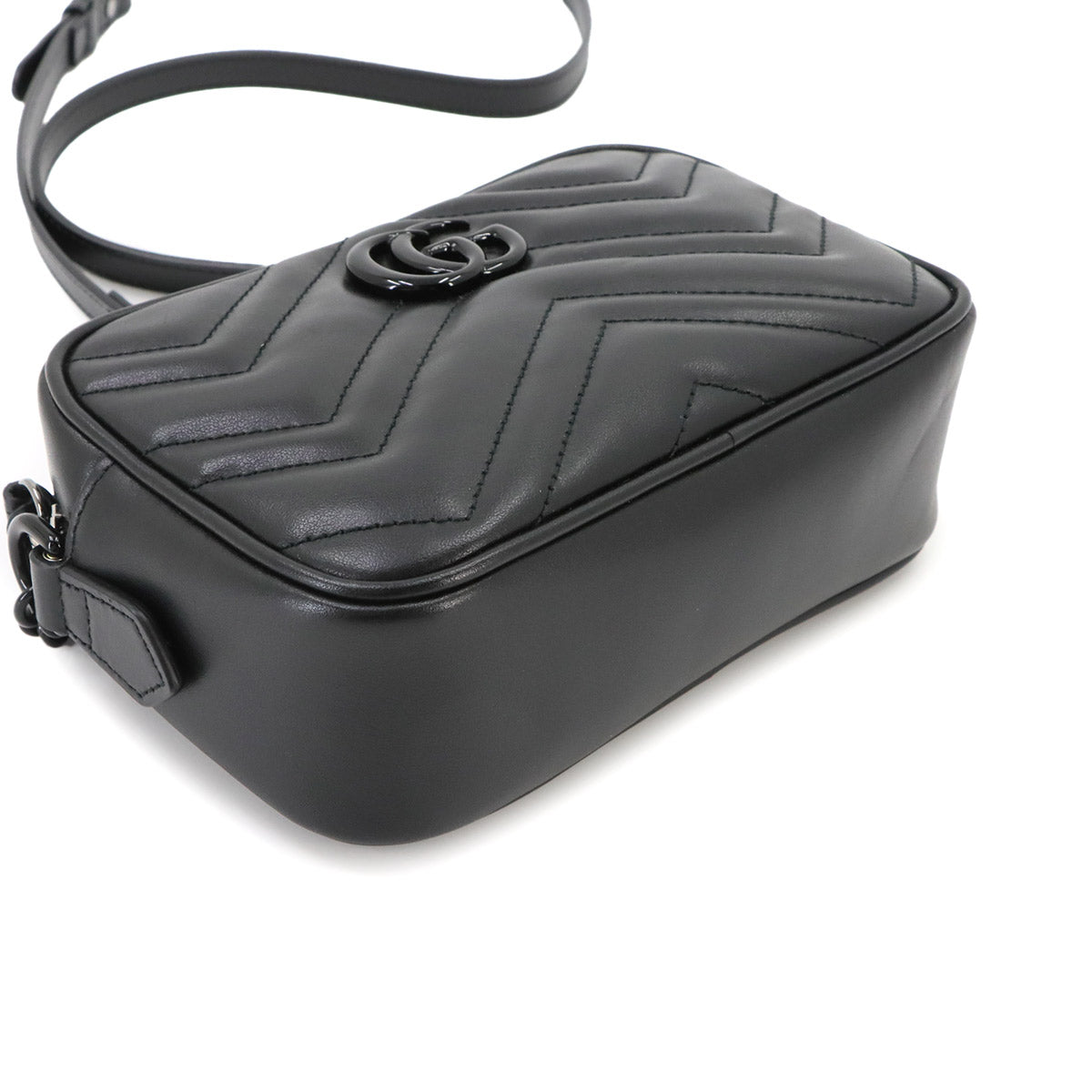 GG Marmont Mini Shoulder Bag Leather Black 634936 Purse