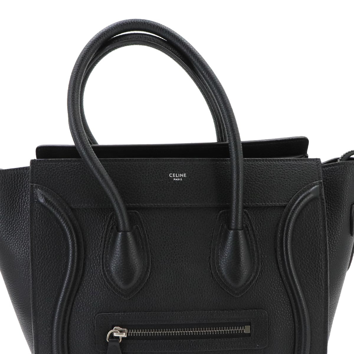 Luggage Micro Shopper Hand Bag Leather Black 189793