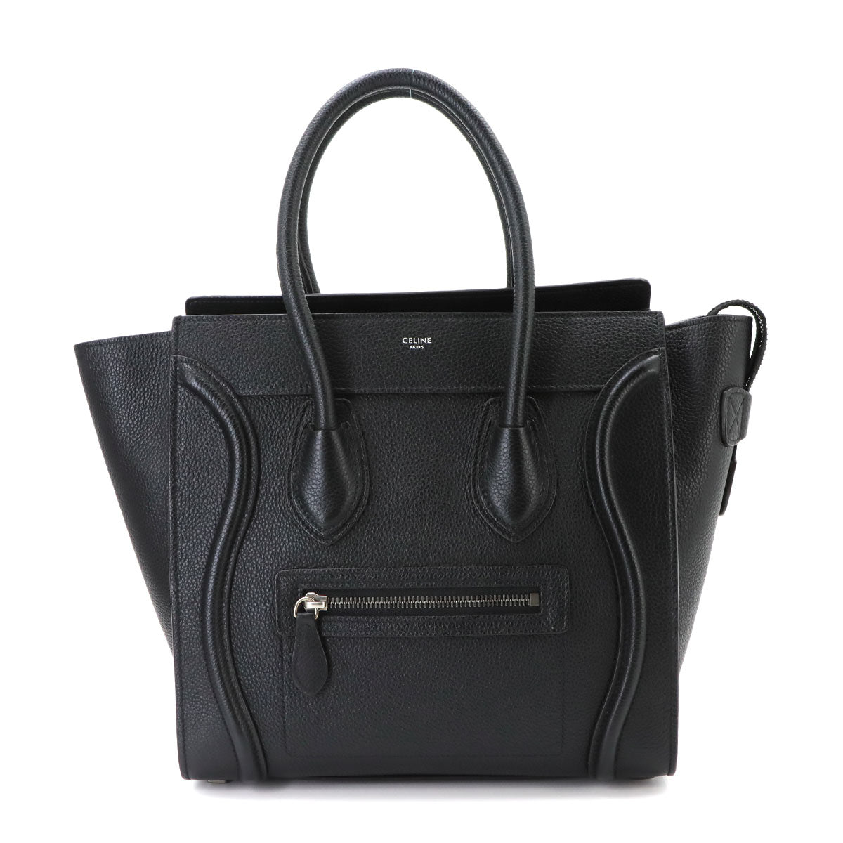 Luggage Micro Shopper Hand Bag Leather Black 189793