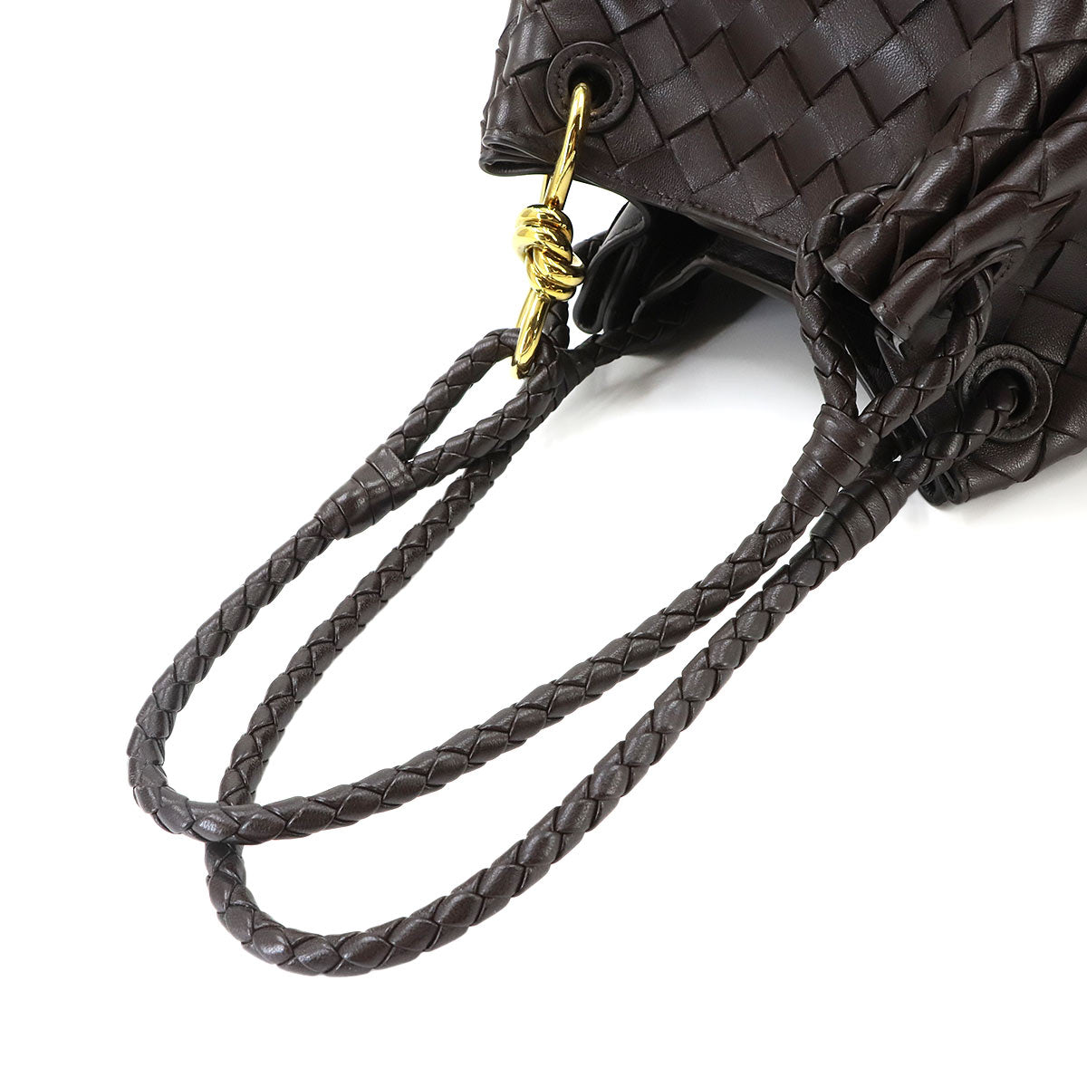 Intrecciato Small Parachute Shoulder Bag Fondente 796569