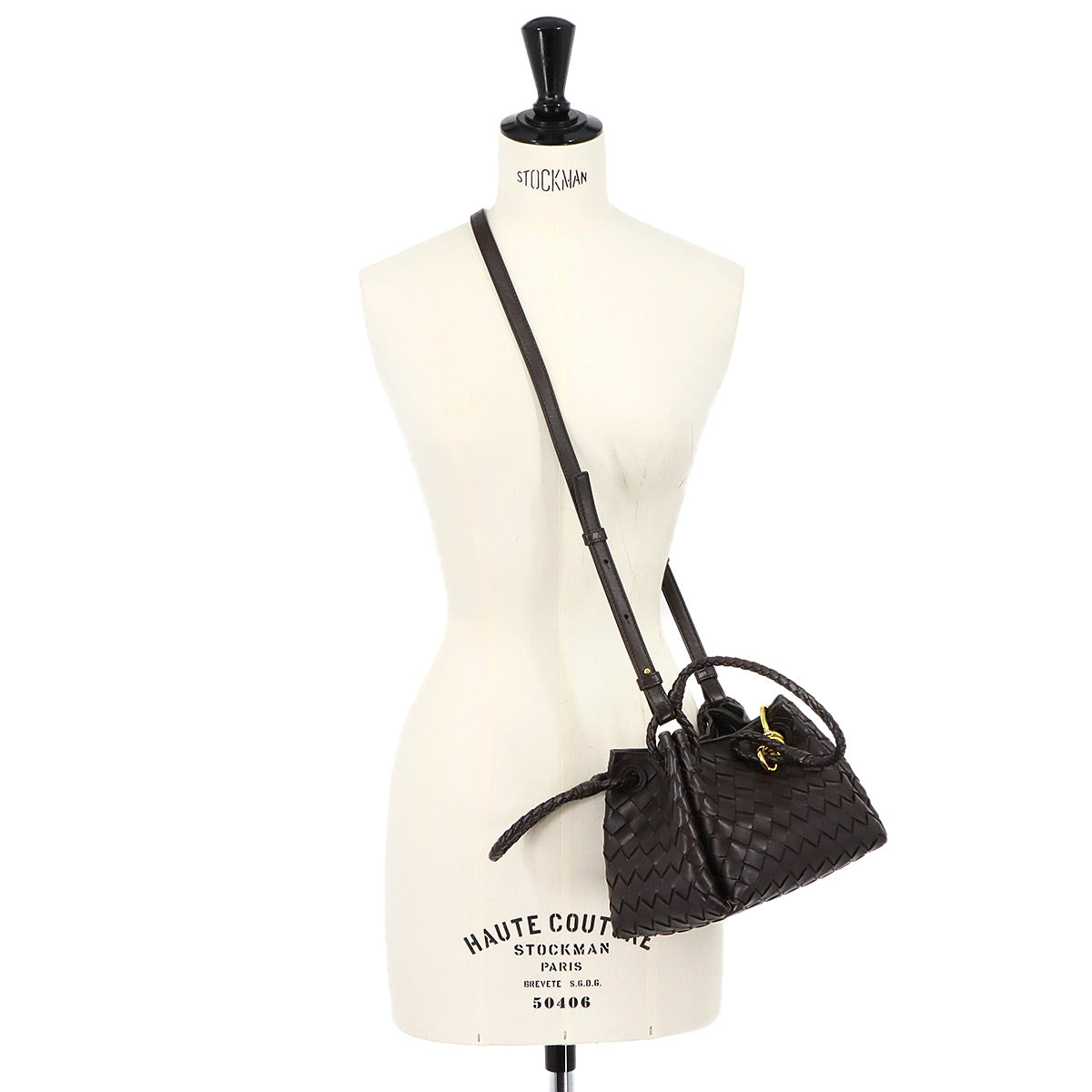 Intrecciato Small Parachute Shoulder Bag Fondente 796569
