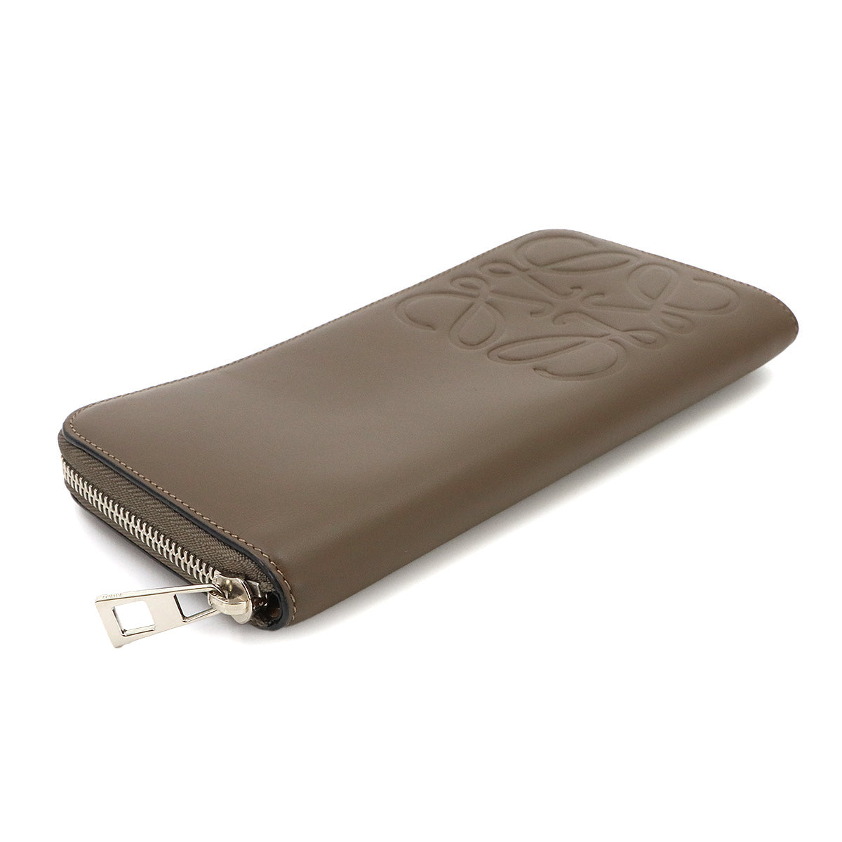 Zipped Around Long Wallet Leather Brown Anagram Purse