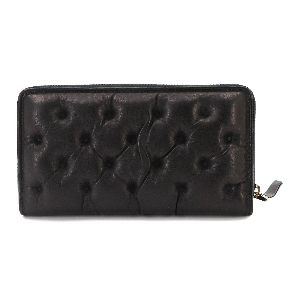 Glam Slam Embroidered Long Wallet Leather Black