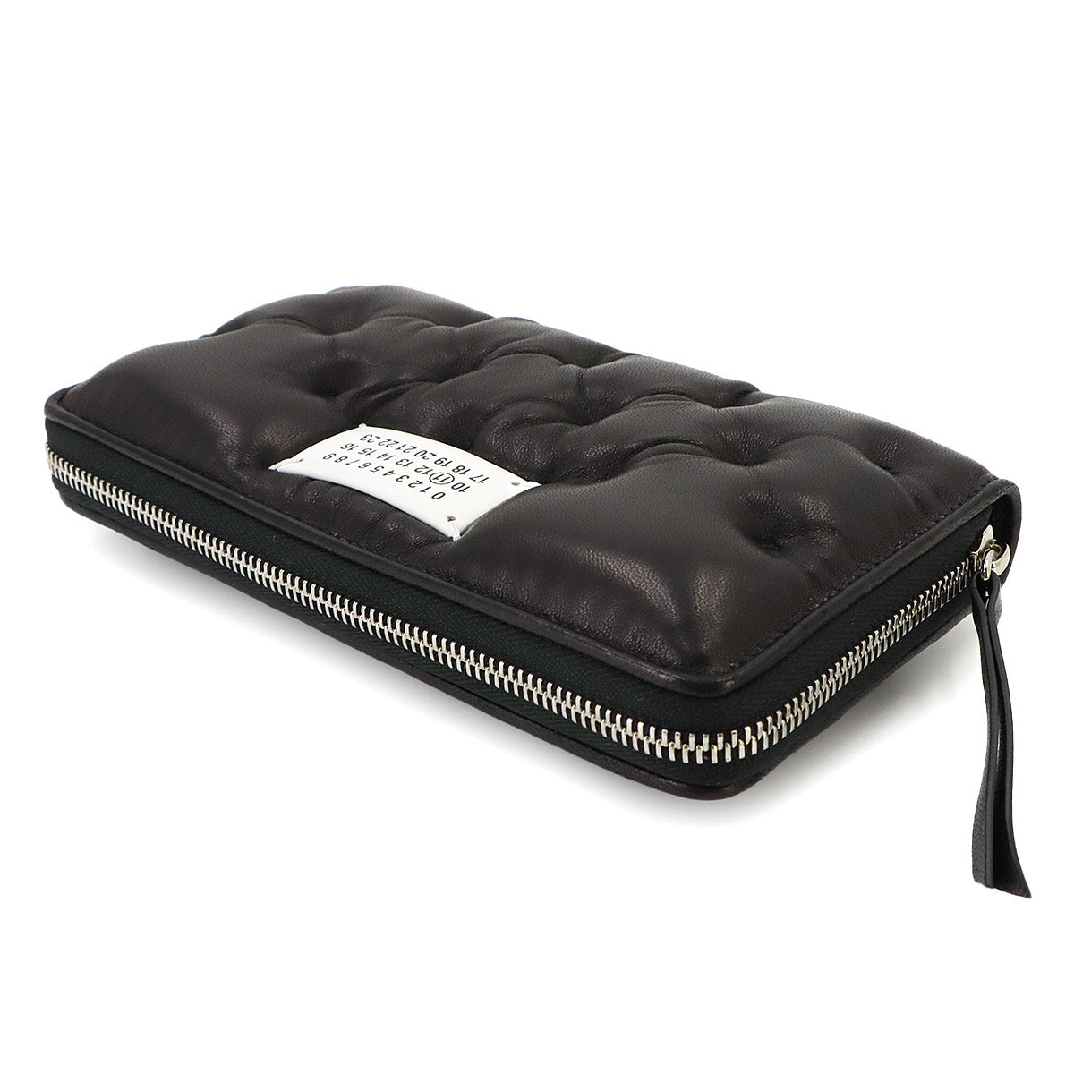 Glam Slam Embroidered Long Wallet Leather Black