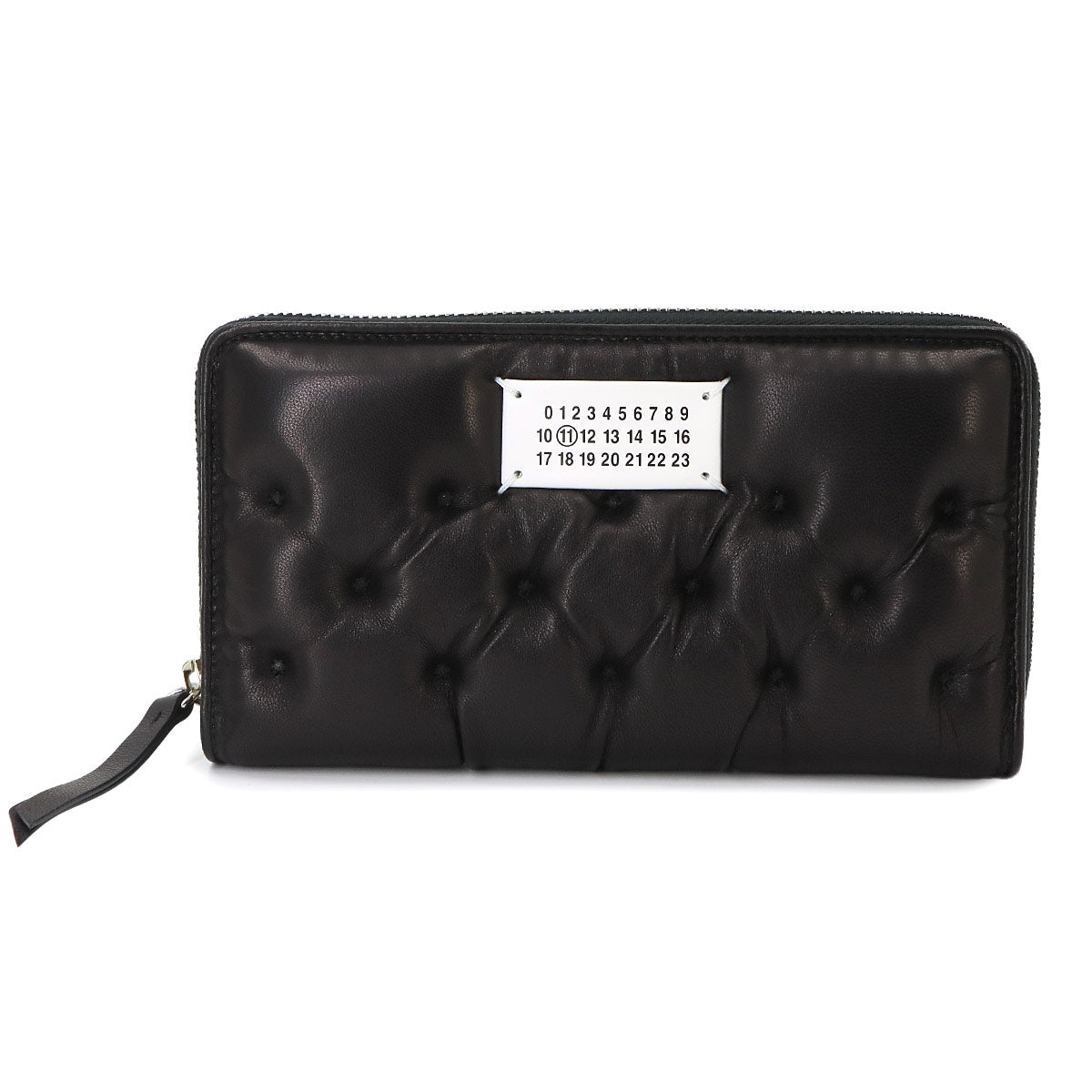 Glam Slam Embroidered Long Wallet Leather Black
