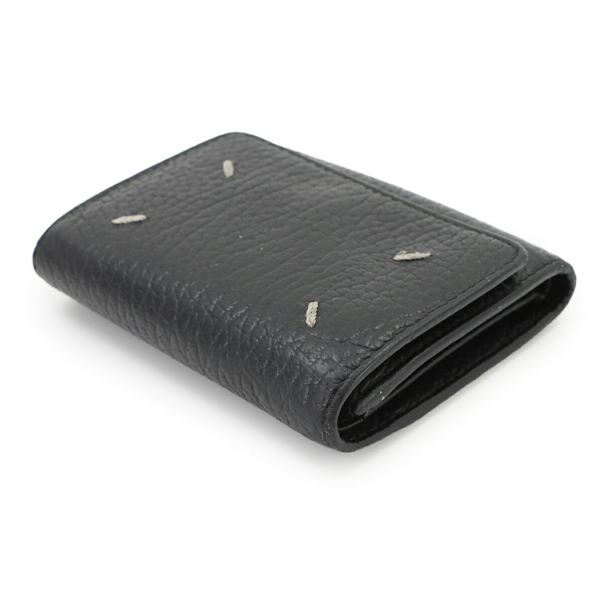 Four Stitches Compact Wallet Leather Black SA3UI0010