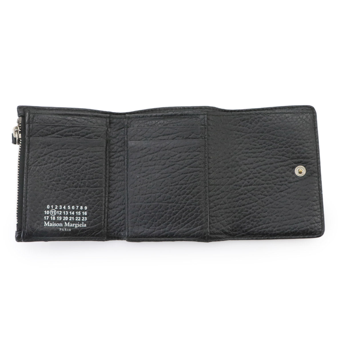 Four Stitches Compact Wallet Leather Black SA3UI0010
