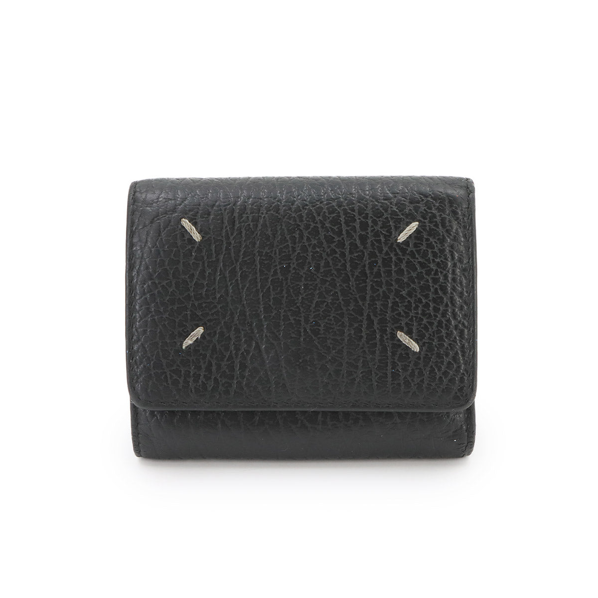 Four Stitches Compact Wallet Leather Black SA3UI0010