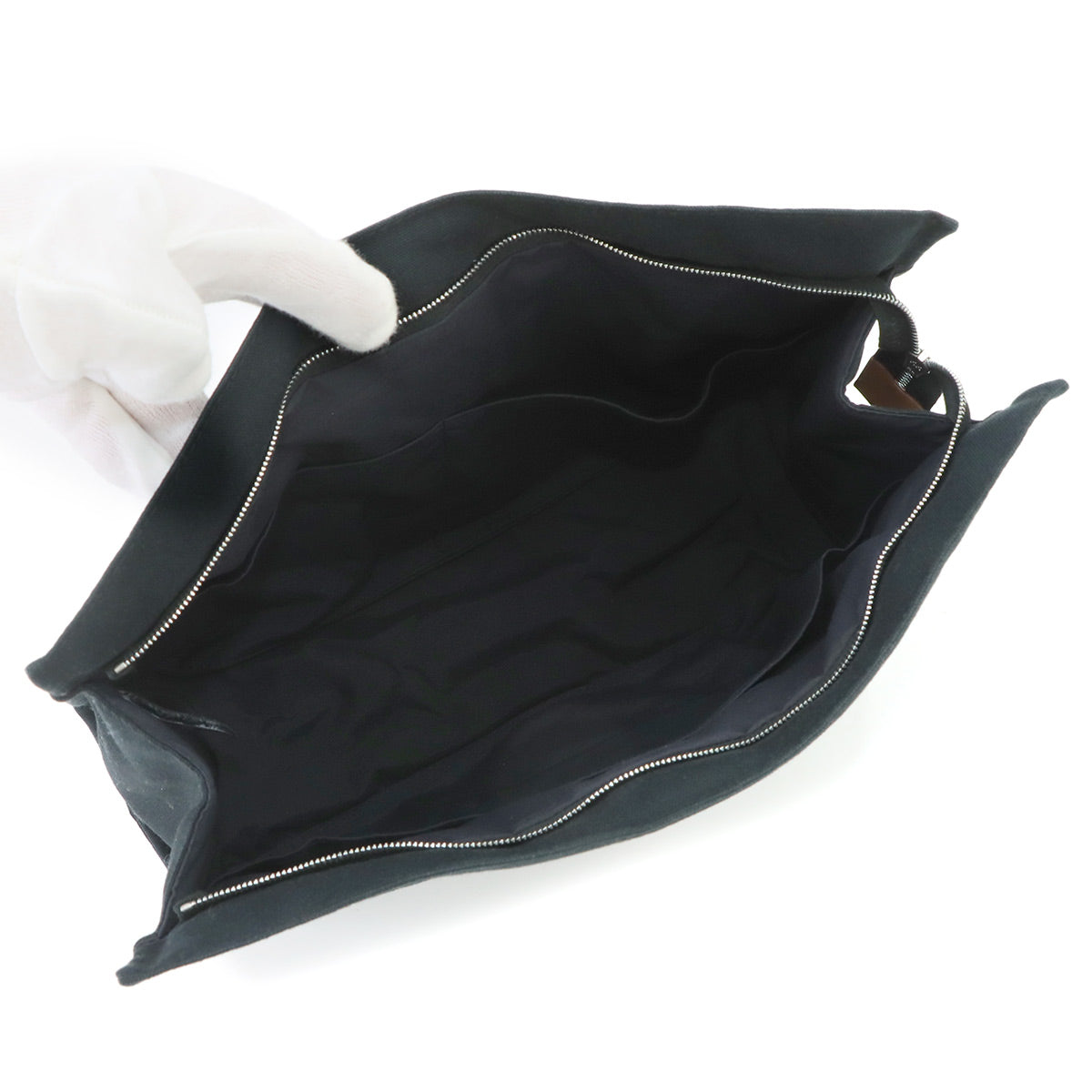 Deauville Pouch Cotton canvas Black Purse