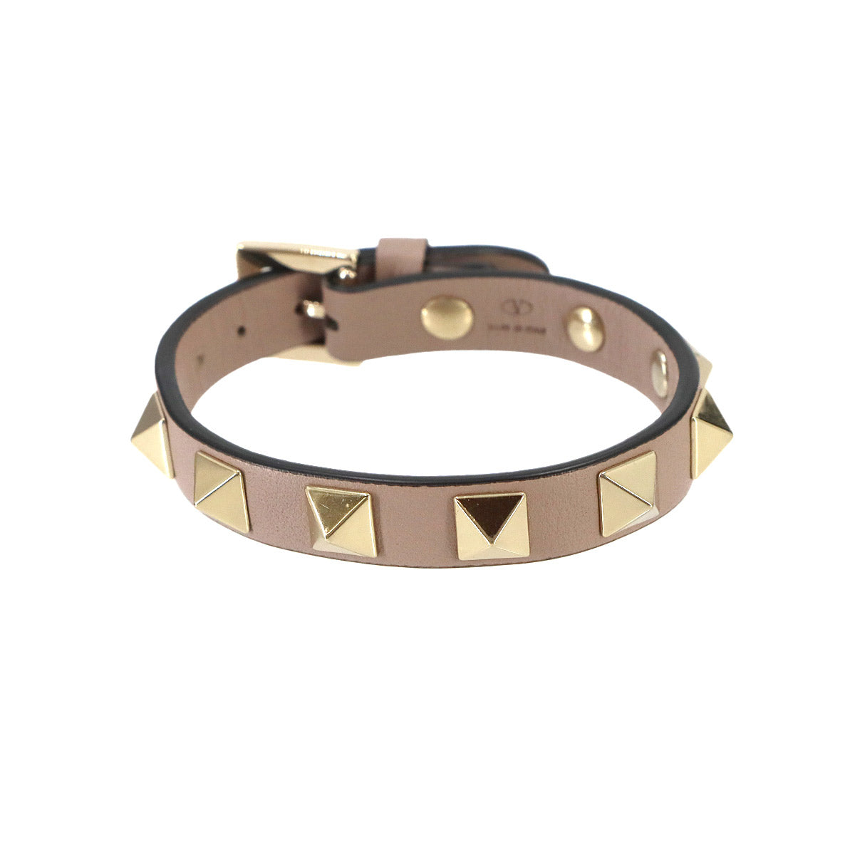 Rock Studs Bracelet Leather Pink