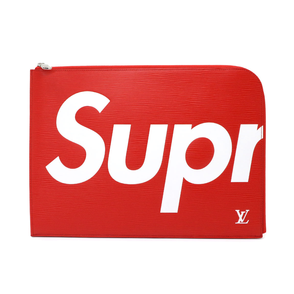 Supreme Epi Pochette Jour GM Clutch Bag Red White M67722
