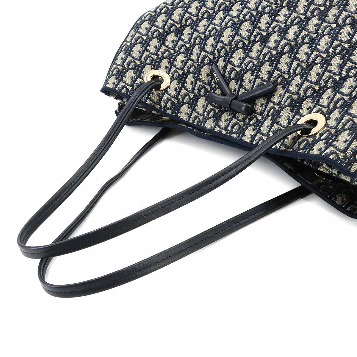 Oblique Promenade Shopping Tote Bag Medium Navy