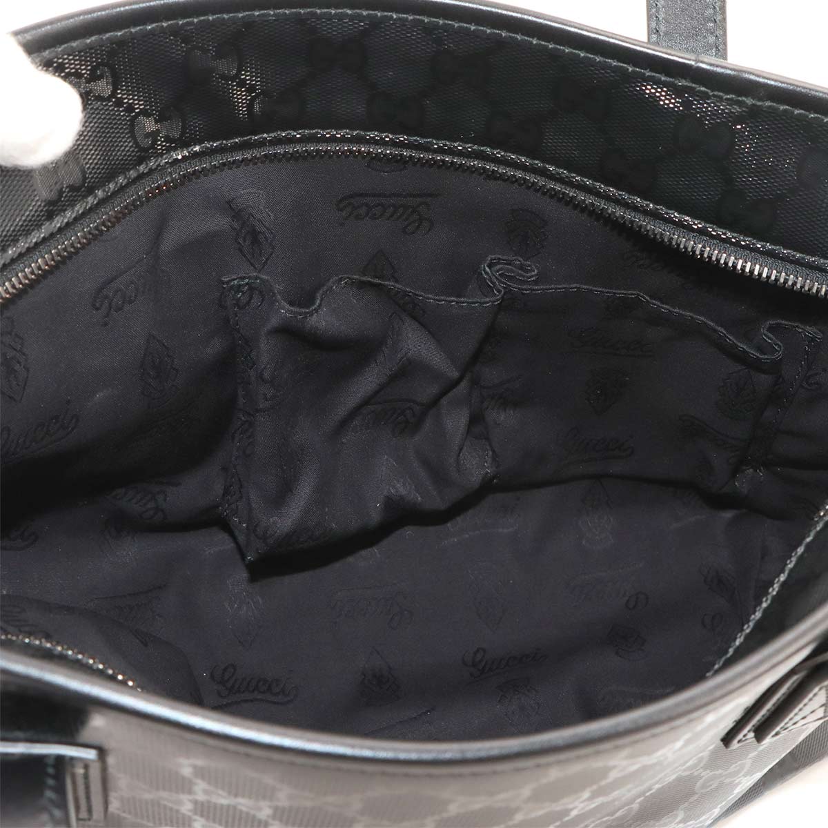 GG Imprime Tote Bag PVC Leather Black 211138 Purse
