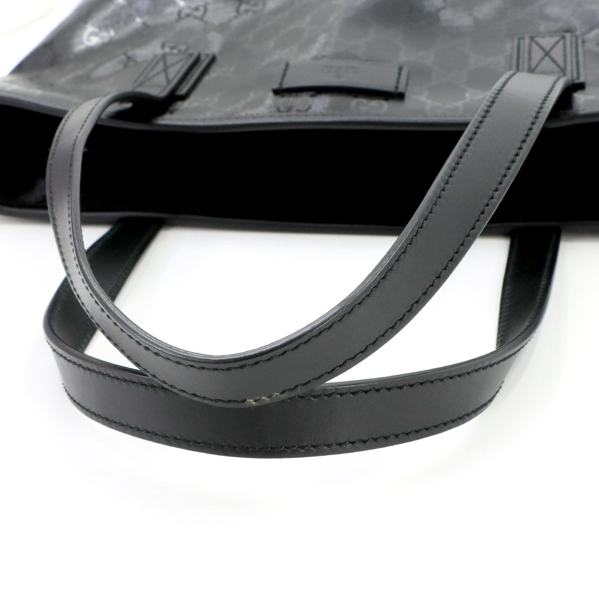 GG Imprime Tote Bag PVC Leather Black 211138 Purse