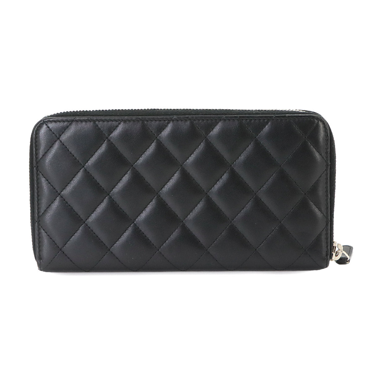Simply CC Long Zipped Wallet Leather Enamel Black Purse