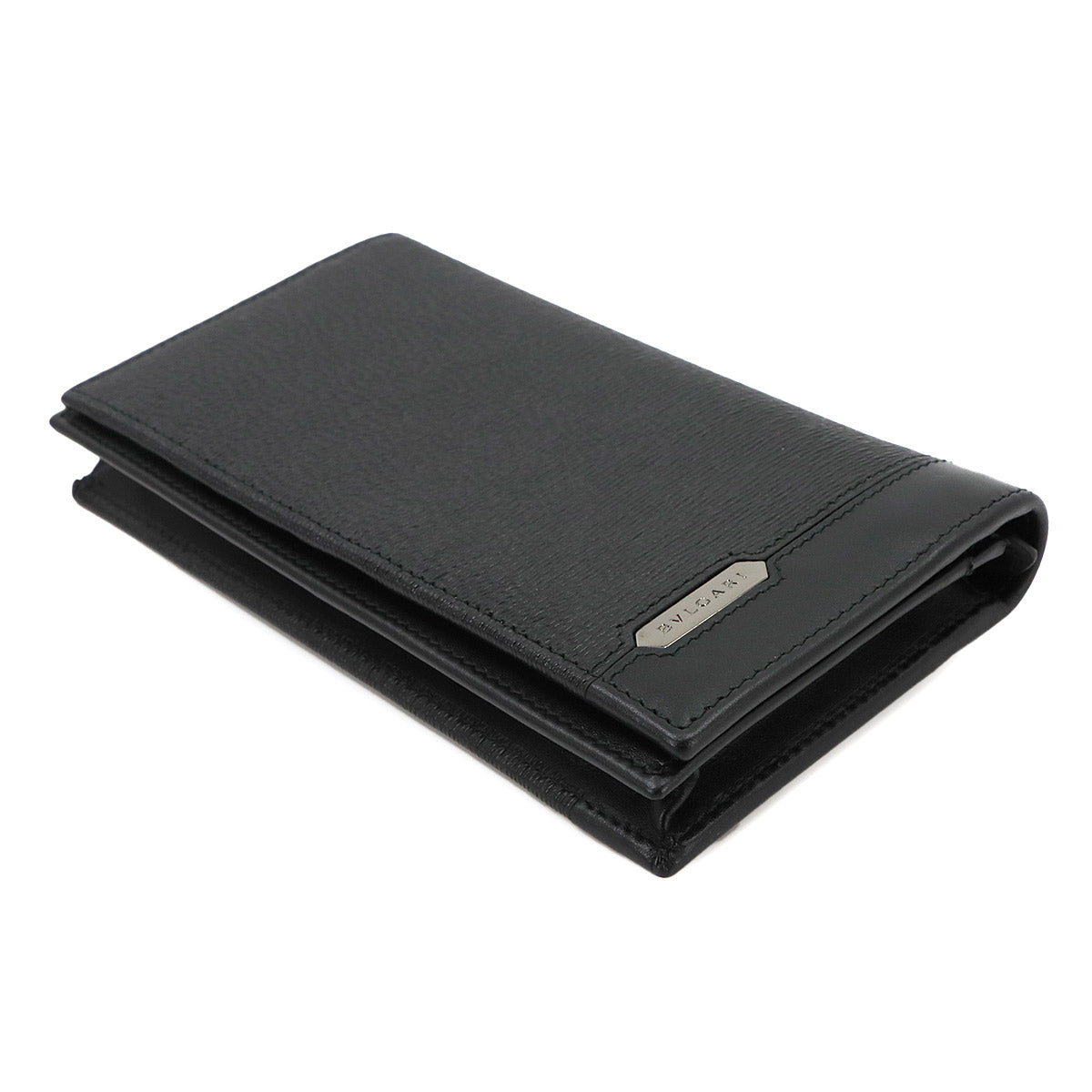 Serpenti Scaglie Man Long Wallet Leather Black 280922 Purse
