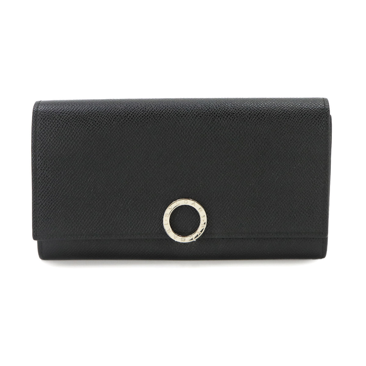 BVLGARIBVLGARI Long Wallet Leather Black 289378 Purse