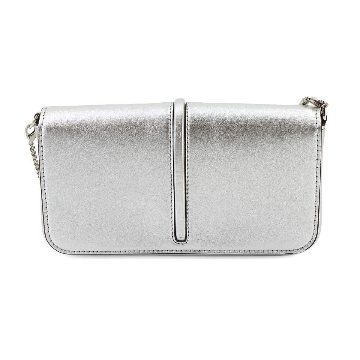 Fendigraphy Wallet Leather Silver 8BS076 Purse