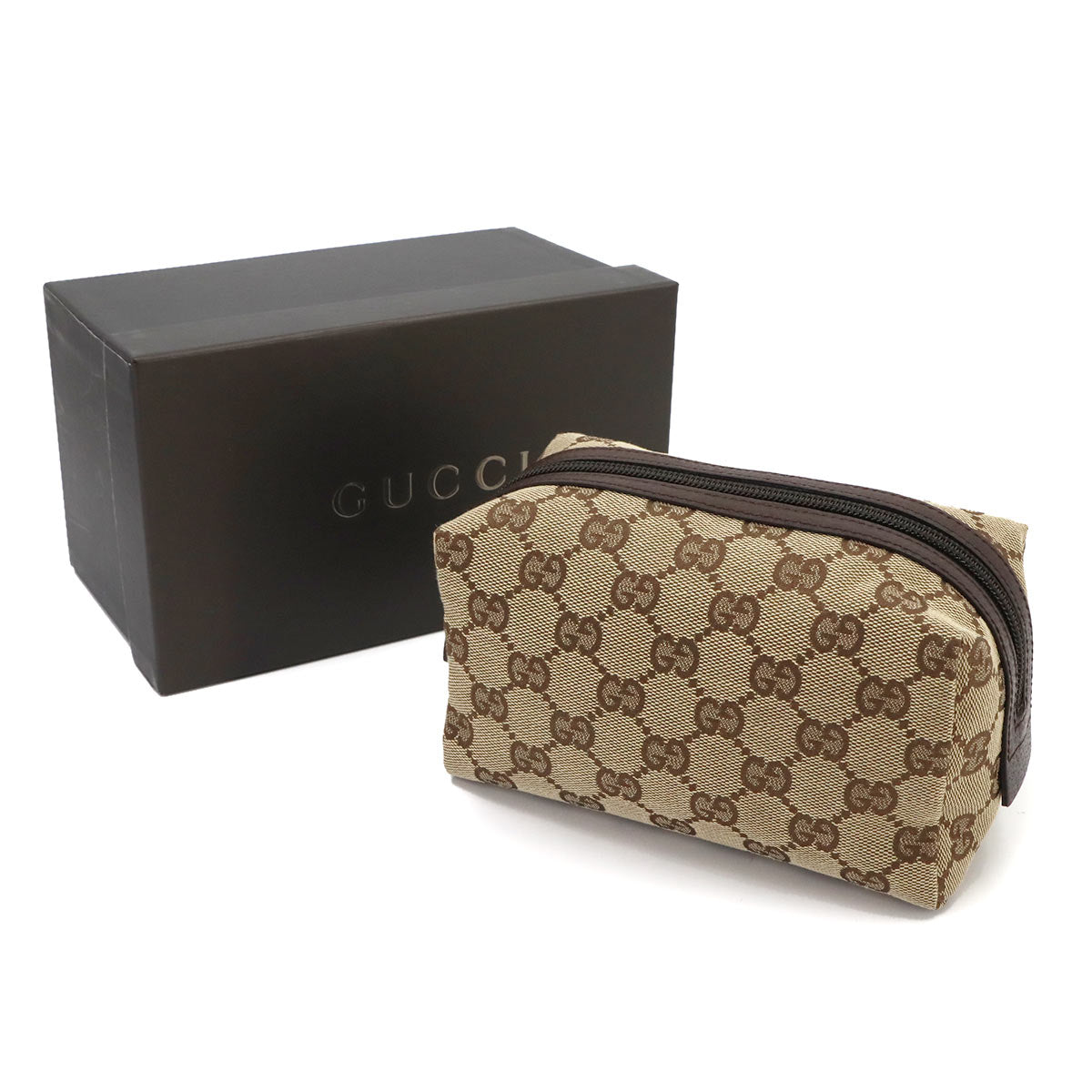 GG Canvas Cosmetic Case Pouch Beige 29595